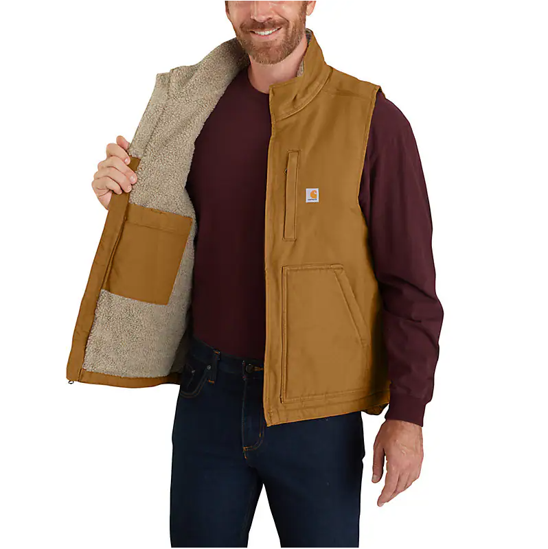 Carhartt Men's Mock-Neck Sherpa-Lined Vest