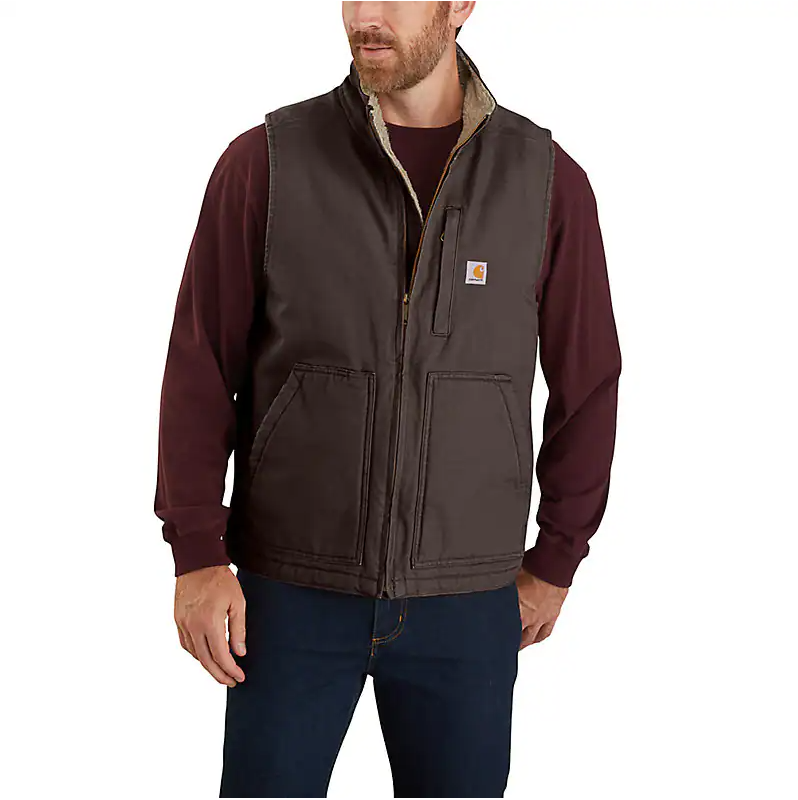 Carhartt Men's Mock-Neck Sherpa-Lined Vest