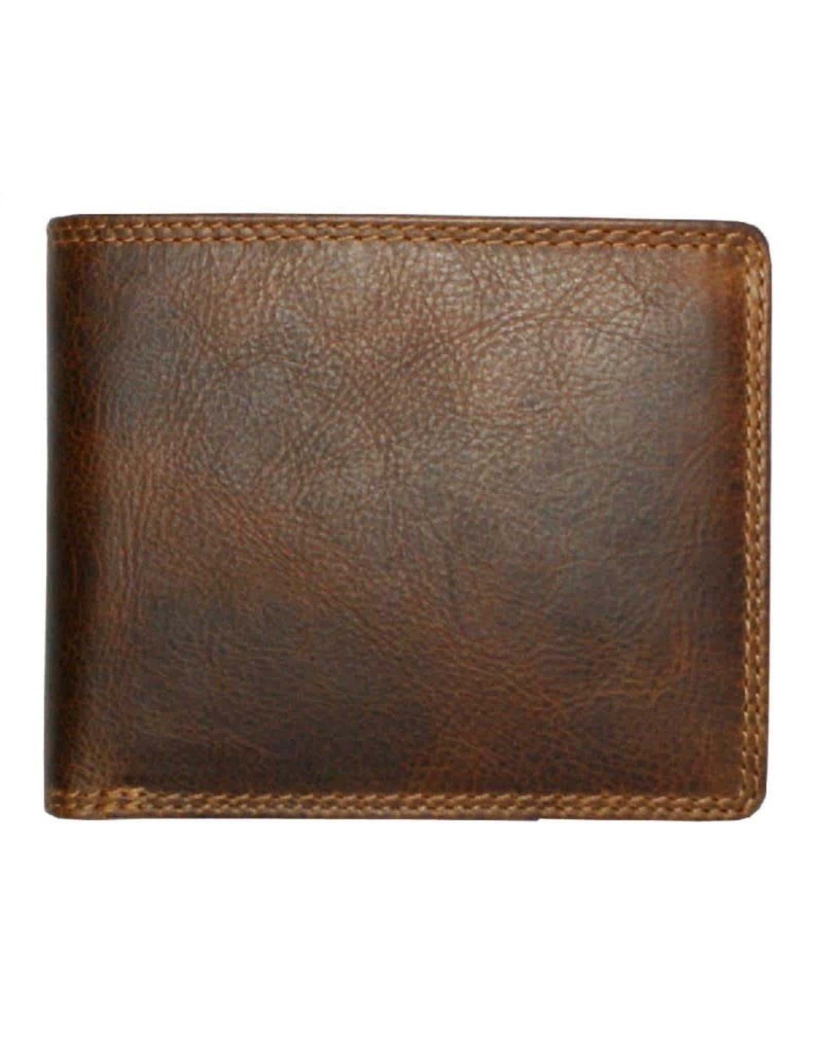 Rugged Earth Leather Bi Fold Wallet