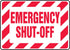 Emergency Shut-Off Sticker